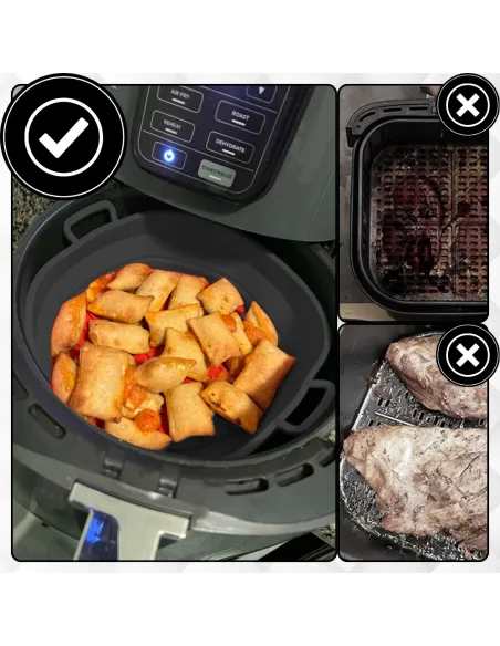 WKŁAD SILIKONOWY SKŁADANY DO AIR FRYER FRYTKOWNICY FORMA DO PIECZENIA