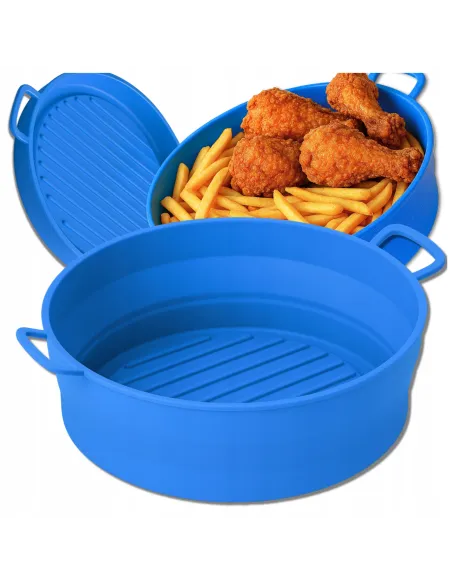 WKŁAD SILIKONOWY SKŁADANY DO AIR FRYER FRYTKOWNICY FORMA DO PIECZENIA