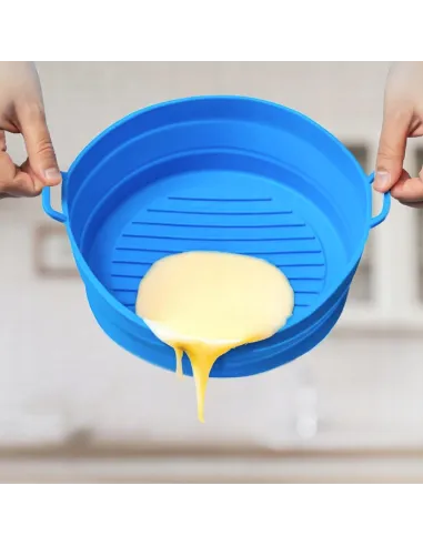 WKŁAD SILIKONOWY SKŁADANY DO AIR FRYER FRYTKOWNICY FORMA DO PIECZENIA