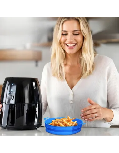 WKŁAD SILIKONOWY SKŁADANY DO AIR FRYER FRYTKOWNICY FORMA DO PIECZENIA