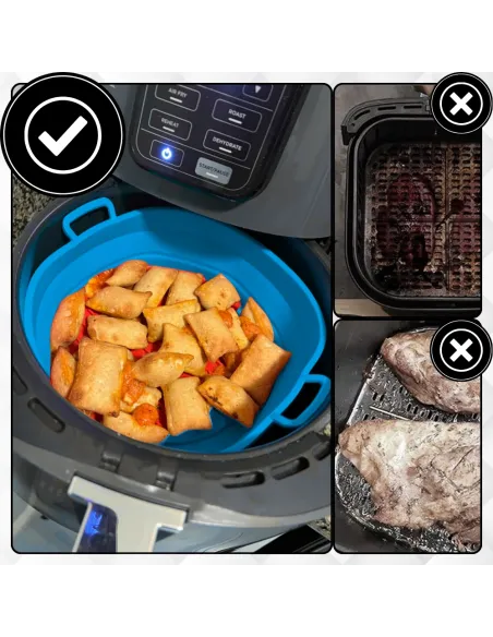 WKŁAD SILIKONOWY SKŁADANY DO AIR FRYER FRYTKOWNICY FORMA DO PIECZENIA