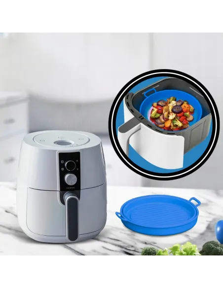 WKŁAD SILIKONOWY SKŁADANY DO AIR FRYER FRYTKOWNICY FORMA DO PIECZENIA
