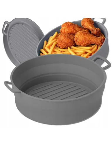 WKŁAD SILIKONOWY SKŁADANY DO AIR FRYER FRYTKOWNICY FORMA DO PIECZENIA