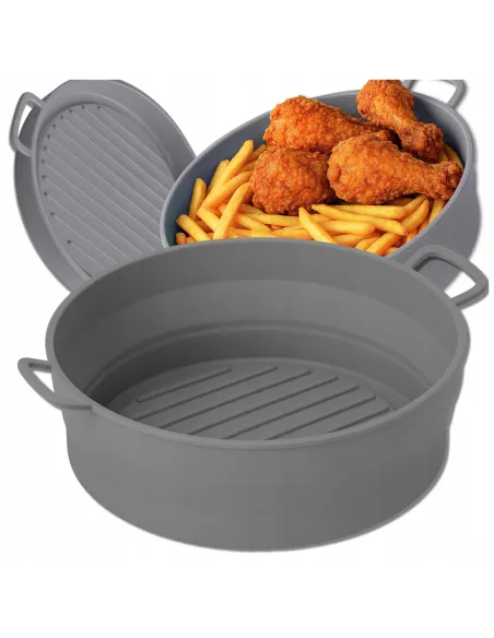 WKŁAD SILIKONOWY SKŁADANY DO AIR FRYER FRYTKOWNICY FORMA DO PIECZENIA