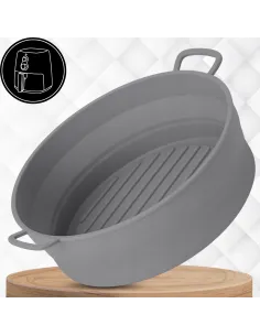 WKŁAD SILIKONOWY SKŁADANY DO AIR FRYER FRYTKOWNICY FORMA DO PIECZENIA 2