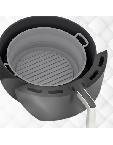 WKŁAD SILIKONOWY SKŁADANY DO AIR FRYER FRYTKOWNICY FORMA DO PIECZENIA