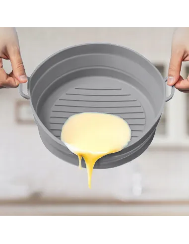 WKŁAD SILIKONOWY SKŁADANY DO AIR FRYER FRYTKOWNICY FORMA DO PIECZENIA