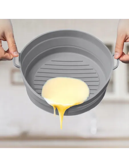 WKŁAD SILIKONOWY SKŁADANY DO AIR FRYER FRYTKOWNICY FORMA DO PIECZENIA
