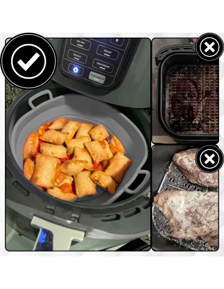 WKŁAD SILIKONOWY SKŁADANY DO AIR FRYER FRYTKOWNICY FORMA DO PIECZENIA