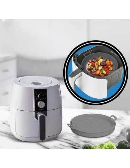 WKŁAD SILIKONOWY SKŁADANY DO AIR FRYER FRYTKOWNICY FORMA DO PIECZENIA