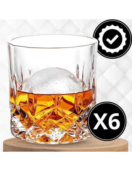 Zestaw do Whisky KARAFKA 900ml + 6x SZKLANEK w ELEGANCKIM Pudełku