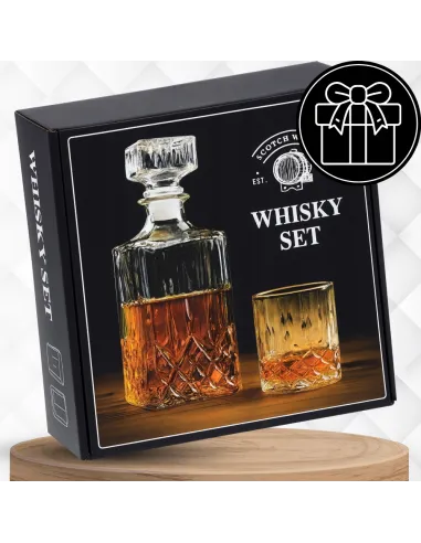 Zestaw do Whisky KARAFKA 900ml + 6x SZKLANEK w ELEGANCKIM Pudełku