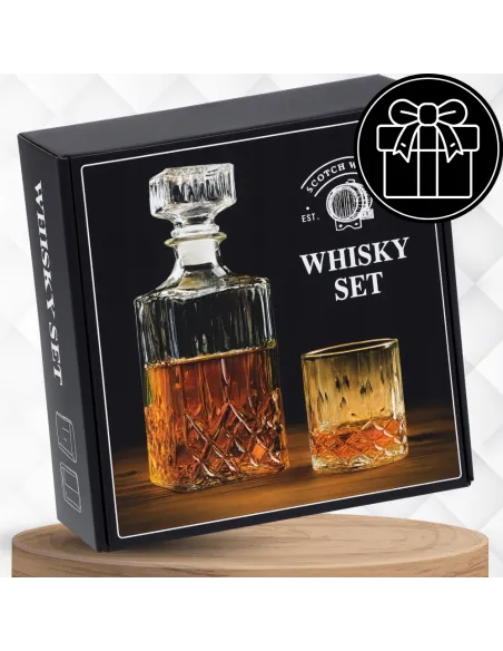 Zestaw do Whisky KARAFKA 900ml + 6x SZKLANEK w ELEGANCKIM Pudełku
