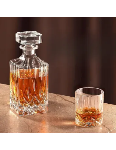 Zestaw do Whisky KARAFKA 900ml + 6x SZKLANEK w ELEGANCKIM Pudełku