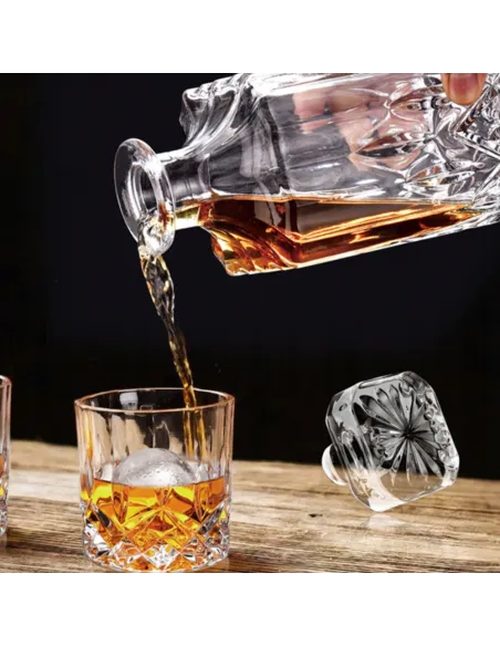 Zestaw do Whisky KARAFKA 900ml + 6x SZKLANEK w ELEGANCKIM Pudełku