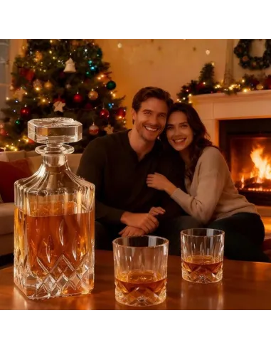 Zestaw do Whisky KARAFKA 900ml + 6x SZKLANEK w ELEGANCKIM Pudełku