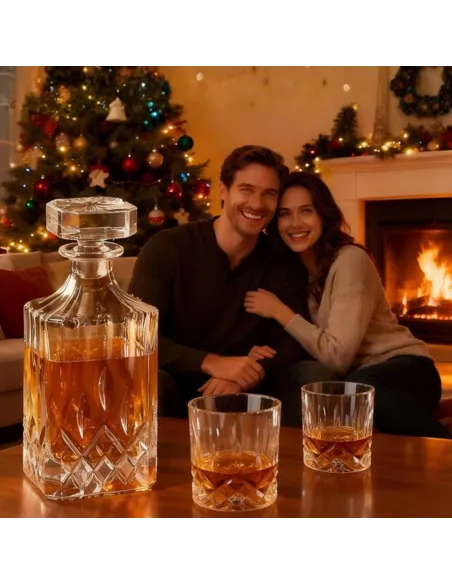 Zestaw do Whisky KARAFKA 900ml + 6x SZKLANEK w ELEGANCKIM Pudełku
