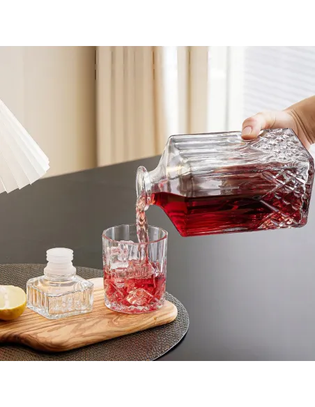 Zestaw do Whisky KARAFKA 900ml + 6x SZKLANEK w ELEGANCKIM Pudełku