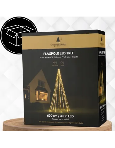 CHOINKA DUŻA ZEWNĘTRZNA Fairybell 800cm 480 LED Biały Ciepły
