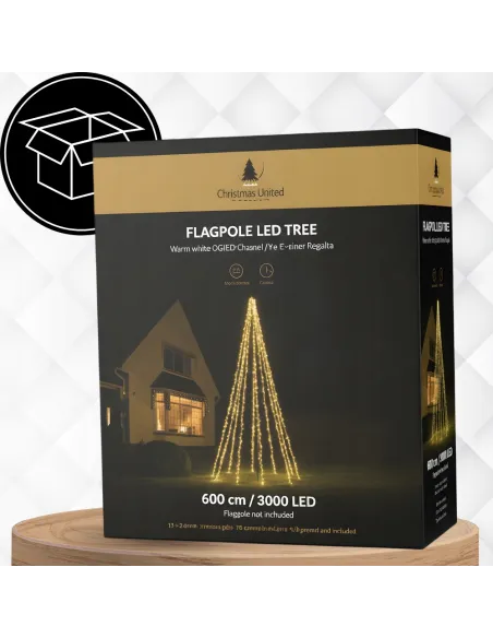 CHOINKA DUŻA ZEWNĘTRZNA Fairybell 800cm 480 LED Biały Ciepły