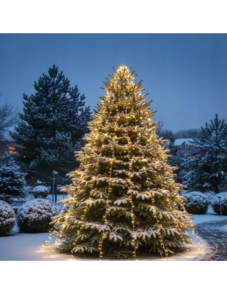 CHOINKA DUŻA ZEWNĘTRZNA Fairybell 800cm 480 LED Biały Ciepły