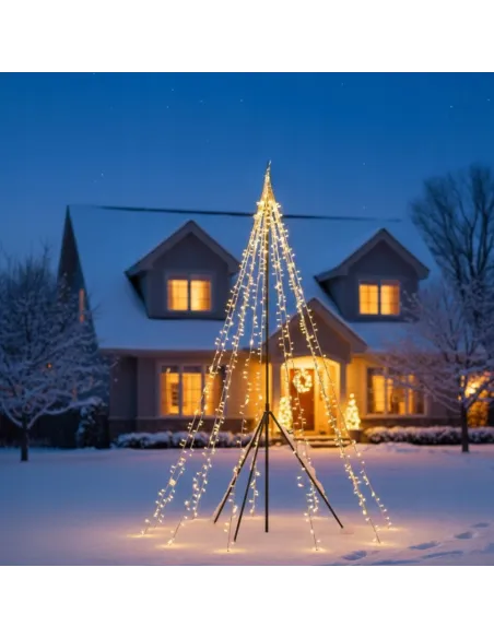 CHOINKA DUŻA ZEWNĘTRZNA Fairybell 800cm 480 LED Biały Ciepły