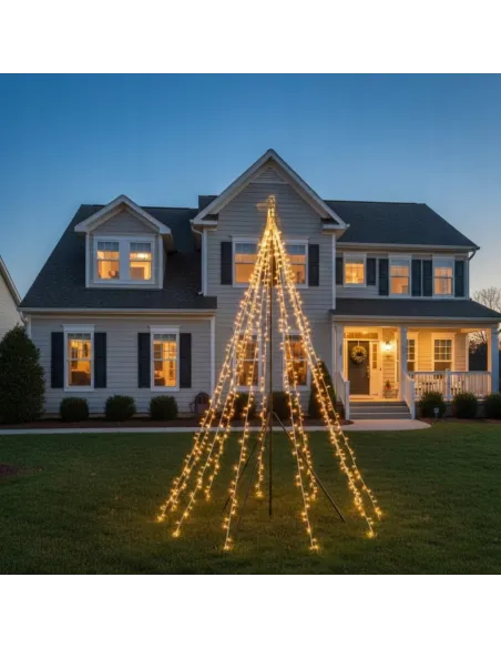 CHOINKA DUŻA ZEWNĘTRZNA Fairybell 800cm 480 LED Biały Ciepły
