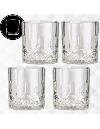 4x SZKLANKI do WHISKY W Drewnianej SZKATUŁCE + 8x Kamienie BAZALTOWE