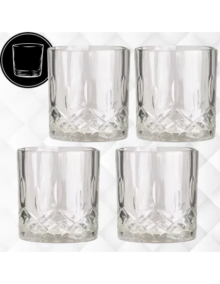 4x SZKLANKI do WHISKY W Drewnianej SZKATUŁCE + 8x Kamienie BAZALTOWE