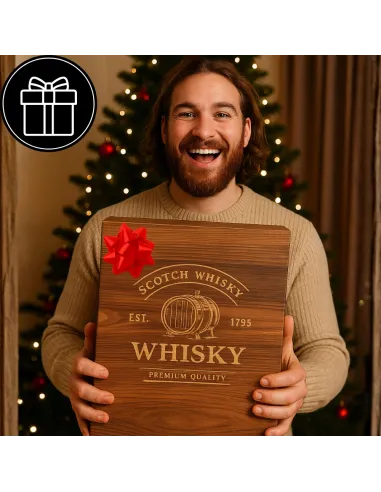 4x SZKLANKI do WHISKY W Drewnianej SZKATUŁCE + 8x Kamienie BAZALTOWE