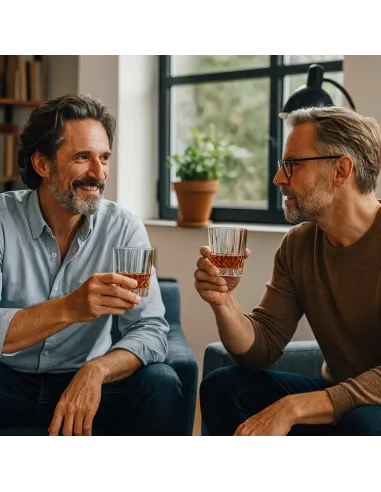 4x SZKLANKI do WHISKY W Drewnianej SZKATUŁCE + 8x Kamienie BAZALTOWE