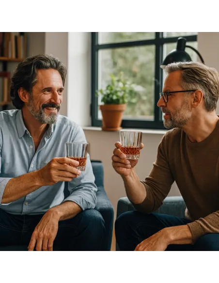 4x SZKLANKI do WHISKY W Drewnianej SZKATUŁCE + 8x Kamienie BAZALTOWE