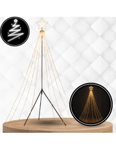 CHOINKA DUŻA ZEWNĘTRZNA Fairybell 400cm 450LED Biały Ciepły + Maszt 2