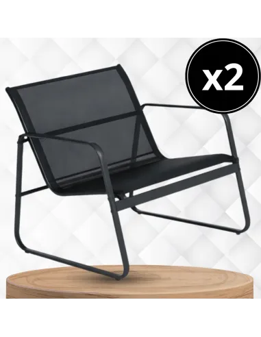 ZESTAW MEBLI Ogrodowych Meble Ogrodowe 4el Czarny SOFA 2x FOTEL STÓŁ