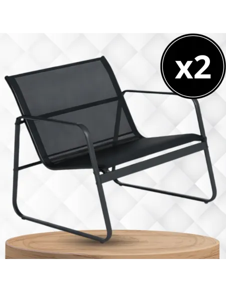 ZESTAW MEBLI Ogrodowych Meble Ogrodowe 4el Czarny SOFA 2x FOTEL STÓŁ
