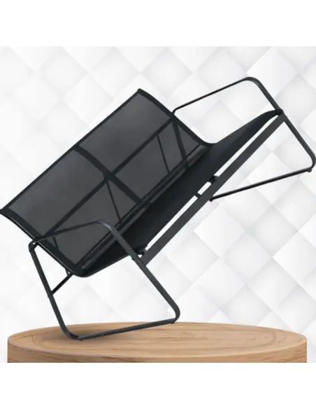 ZESTAW MEBLI Ogrodowych Meble Ogrodowe 4el Czarny SOFA 2x FOTEL STÓŁ
