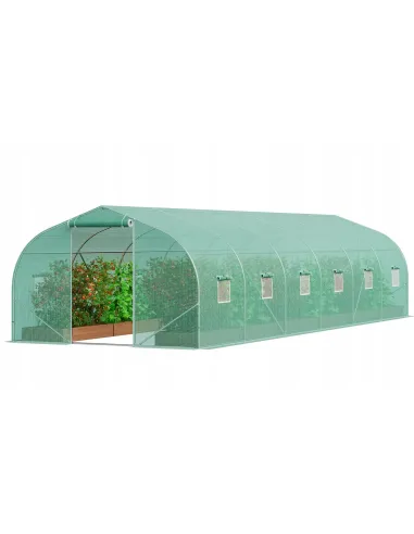 TUNEL FOLIOWY OGRODNICZY 3x6m FOLIA 18m2 SZKLARNIA OGRODOWA FOLIAK UV-4