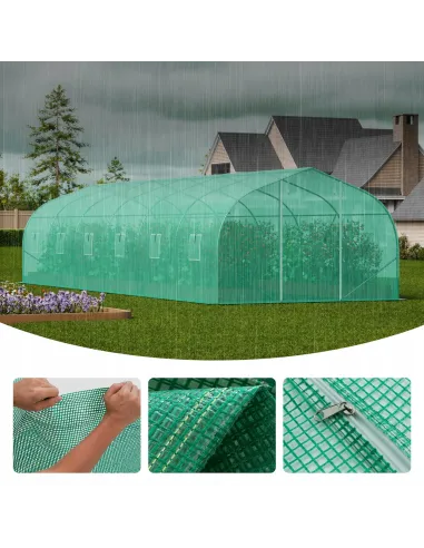 TUNEL FOLIOWY OGRODNICZY 3x6m FOLIA 18m2 SZKLARNIA OGRODOWA FOLIAK UV-4