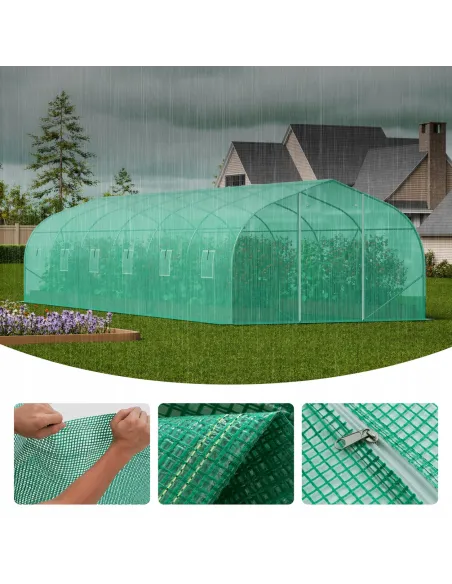 TUNEL FOLIOWY OGRODNICZY 3x6m FOLIA 18m2 SZKLARNIA OGRODOWA FOLIAK UV-4