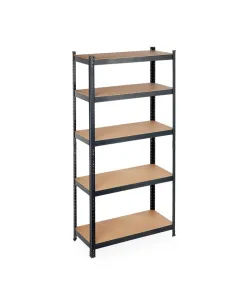 REGAŁ MAGAZYNOWY GARAŻOWY METALOWY OCYNKOWANY 180x90x40cm 875kg CZARNY 2
