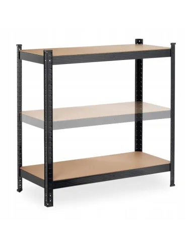 REGAŁ MAGAZYNOWY GARAŻOWY METALOWY OCYNKOWANY 180x90x40cm 875kg CZARNY