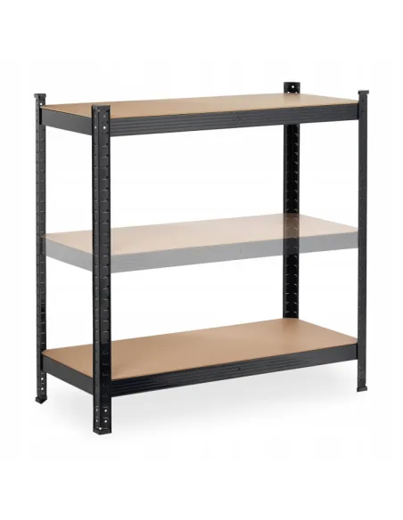 REGAŁ MAGAZYNOWY GARAŻOWY METALOWY OCYNKOWANY 180x90x40cm 875kg CZARNY