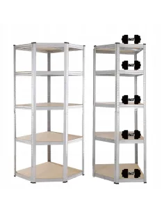 REGAŁ NAROŻNY METALOWY 2w1 MAGAZYNOWY GARAŻOWY 180x90x40cm 875kg 2