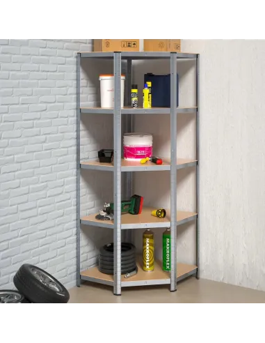 REGAŁ NAROŻNY METALOWY 2w1 MAGAZYNOWY GARAŻOWY 180x90x40cm 875kg