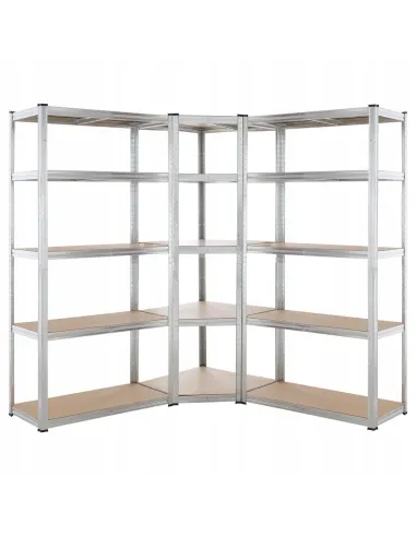 REGAŁ NAROŻNY METALOWY 2w1 MAGAZYNOWY GARAŻOWY 180x90x40cm 875kg