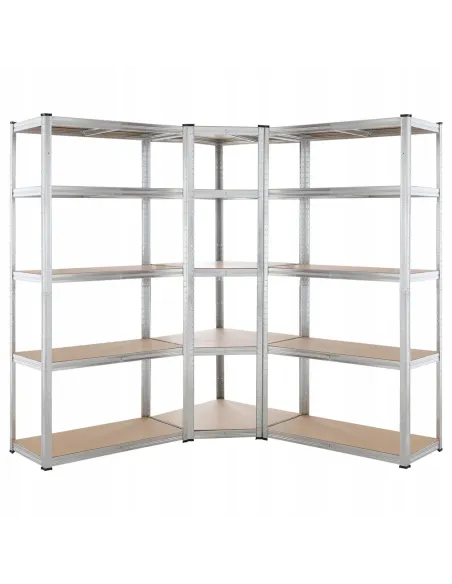 REGAŁ NAROŻNY METALOWY 2w1 MAGAZYNOWY GARAŻOWY 180x90x40cm 875kg