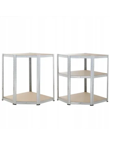REGAŁ NAROŻNY METALOWY 2w1 MAGAZYNOWY GARAŻOWY 180x90x40cm 875kg