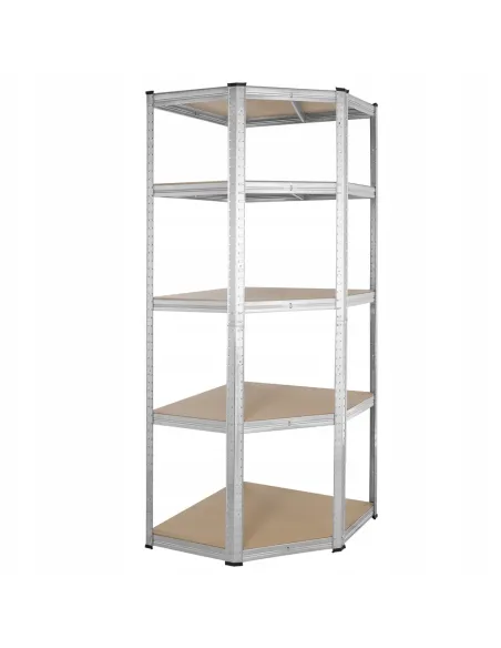 REGAŁ NAROŻNY METALOWY 2w1 MAGAZYNOWY GARAŻOWY 180x90x40cm 875kg