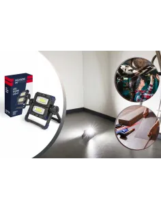 NAŚWIETLACZ LED HALOGEN LAMPA REFLEKTOR BUDOWLANY SKŁADANY na Baterie 2