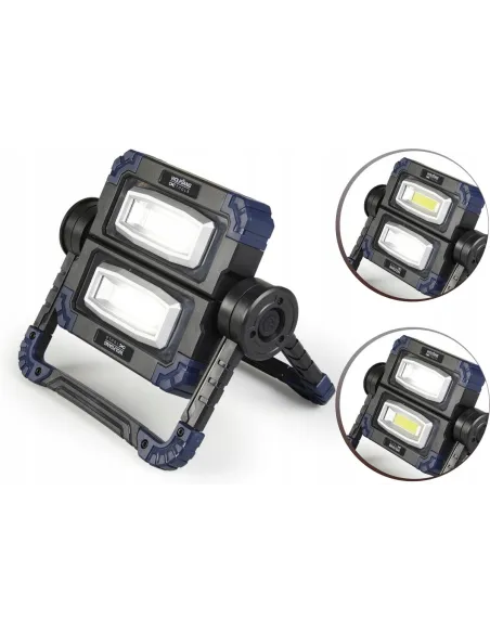 NAŚWIETLACZ LED HALOGEN LAMPA REFLEKTOR BUDOWLANY SKŁADANY na Baterie